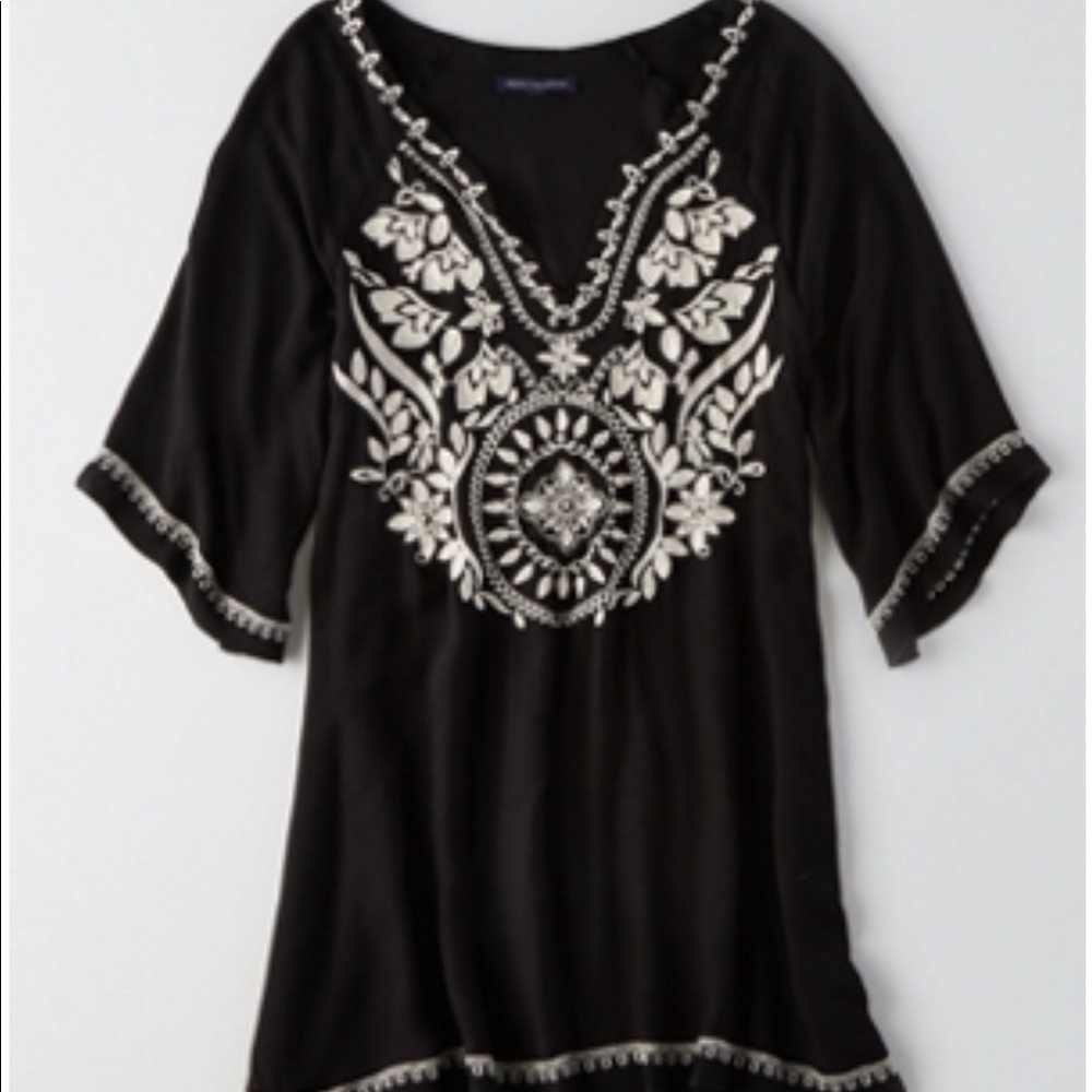 SOLD** Embroidered Bell Sleeve Dress